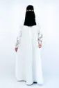 White Radiance Pearled Abaya