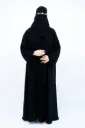 Black Beaded Veil Abaya