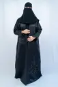 Black Bridal Abaya With Embroidery