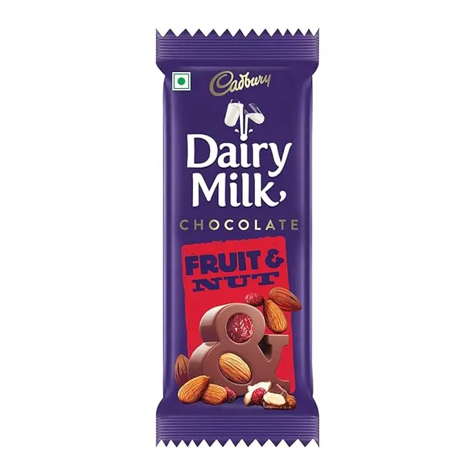 Cadbury Dairy Milk Chocolate Bar Fruit and Nut, 36 gram