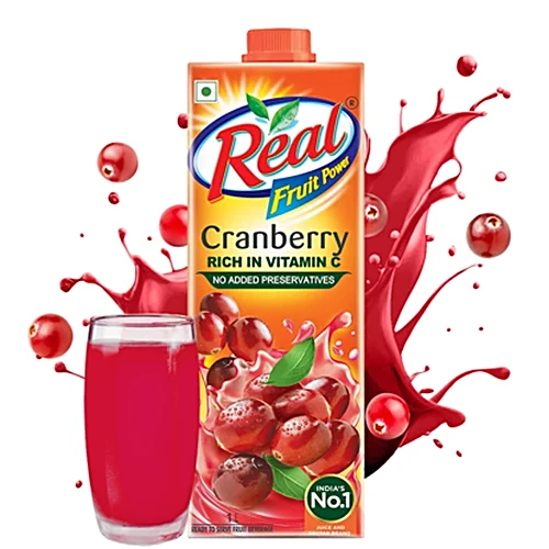 Real Fruit Power Cranberry Juice, 1 L