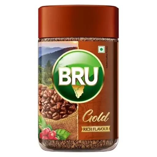 Bru Gold | Premium Freeze Dried Coffee Granules | Experience Intense Coffee Taste | Aromatic Instant Coffee Bottle | 100 gm