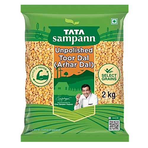 Unpolished Toor Dal/Arhar Dal, 2 kg