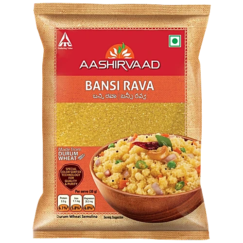 Aashirvaad Bansi Rava - Made From Durum Wheat, 1 kg