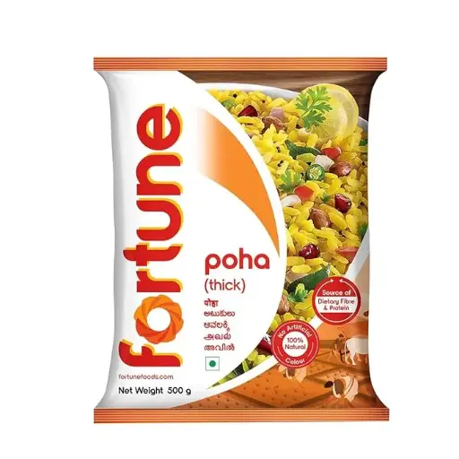 FORTUNE Thick Poha, Source of Fibre and Protein, 500grams