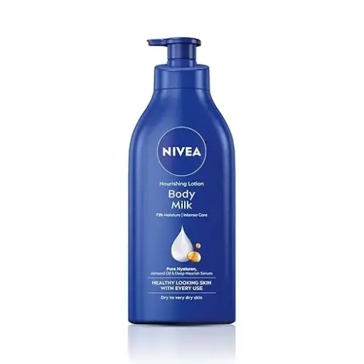 NIVEA Nourishing Body Milk 600ml Body Lotion | 48 H Moisturization | With 2X Almond Oil | Smooth and Healthy Looking Skin |For Very Dry Skin