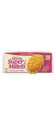 Sunfeast Farmlite Super Millets Ragi & Jowar Cookies, 75g