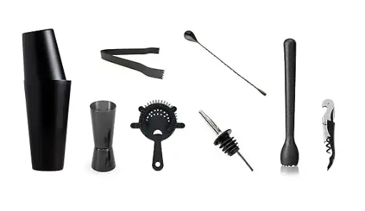  Stainless Steel Black Matt 8 Pcs of Bartender Set/Barware Set/Bar Accessories/Bar Tool