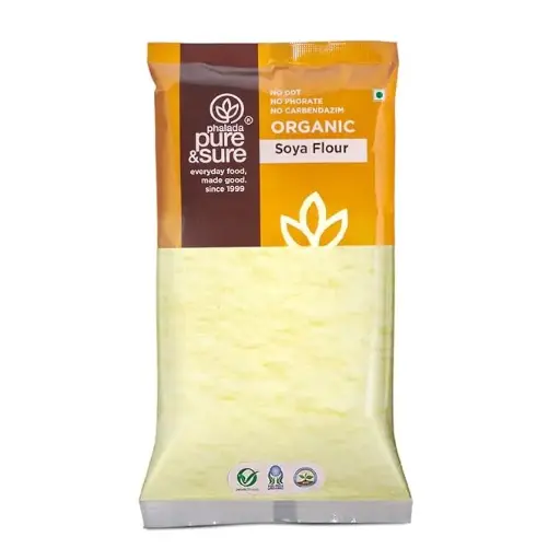 Organic Soya Flour 500gm | 100% Natural Soyabean Atta | Rich in Protein & Helps in Muscle Strength for Daily Consumption | No Preservative & Adulteration