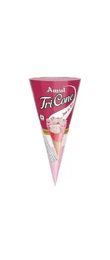 Amul Tricone Vanilla & Strawberry Ice Cream, 120 ml