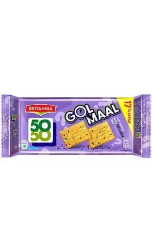 Britannia 50-50 Golmaal Light Crackers with Kaala Jeera Biscuits, 200g