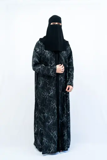 Crystal Current Print Abaya